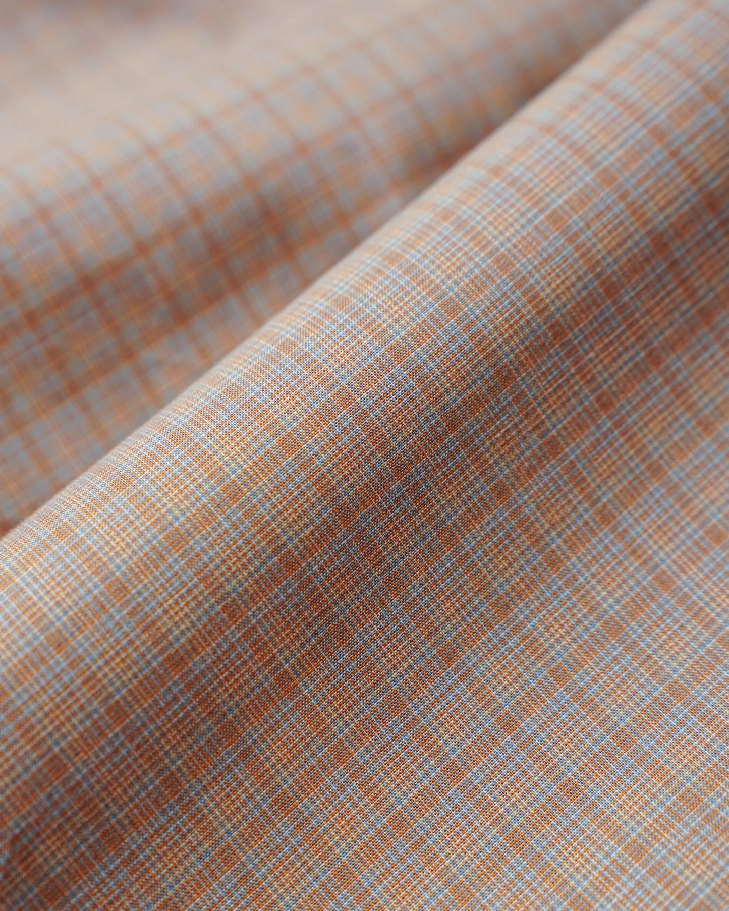 Terracotta Check Button‑Down Shirt