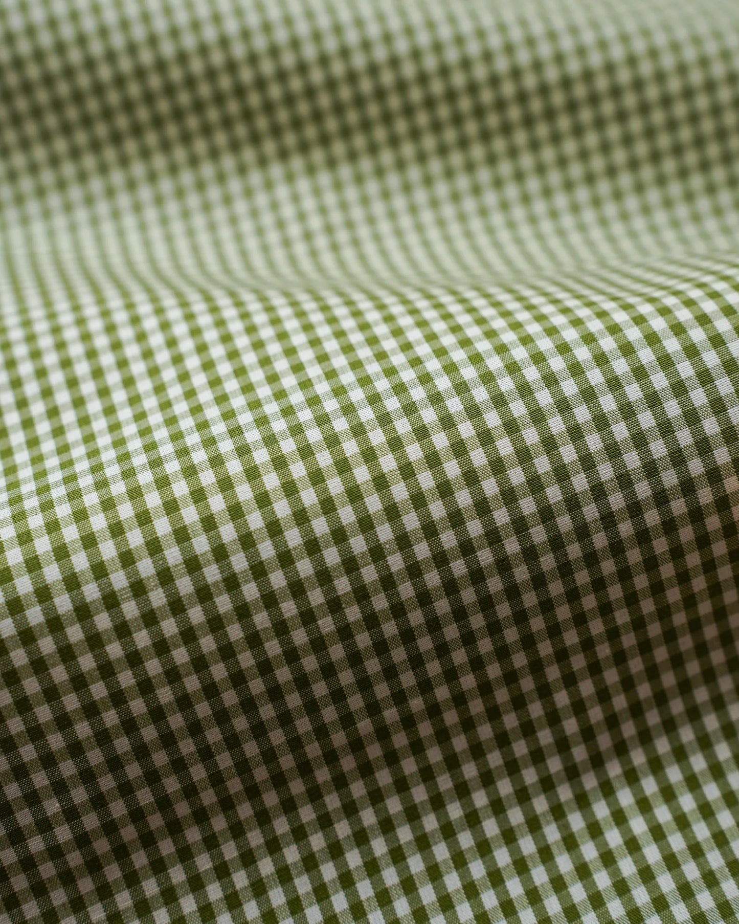 Close up of small check cotton fabric texture