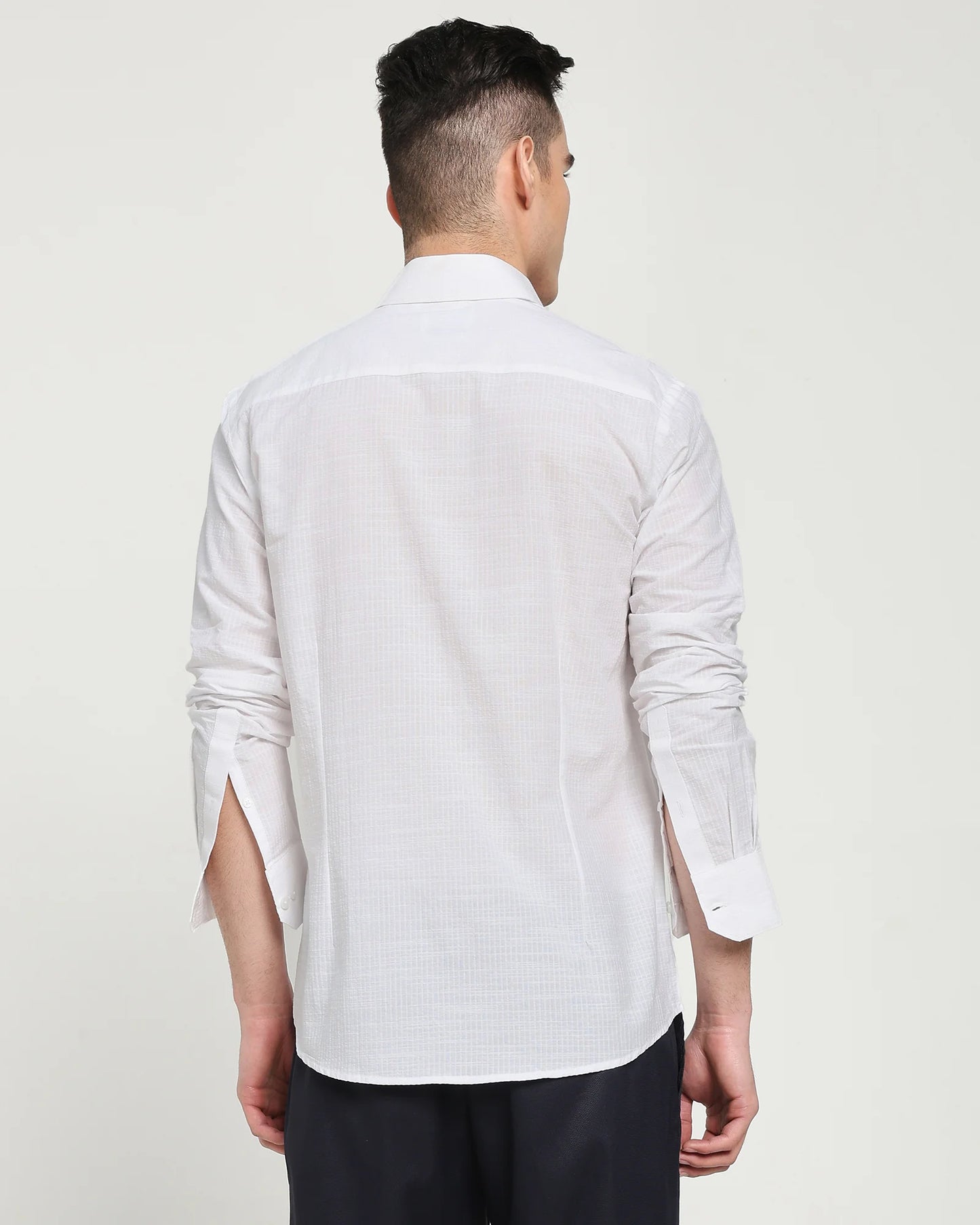 White Horizon Textured Shirt