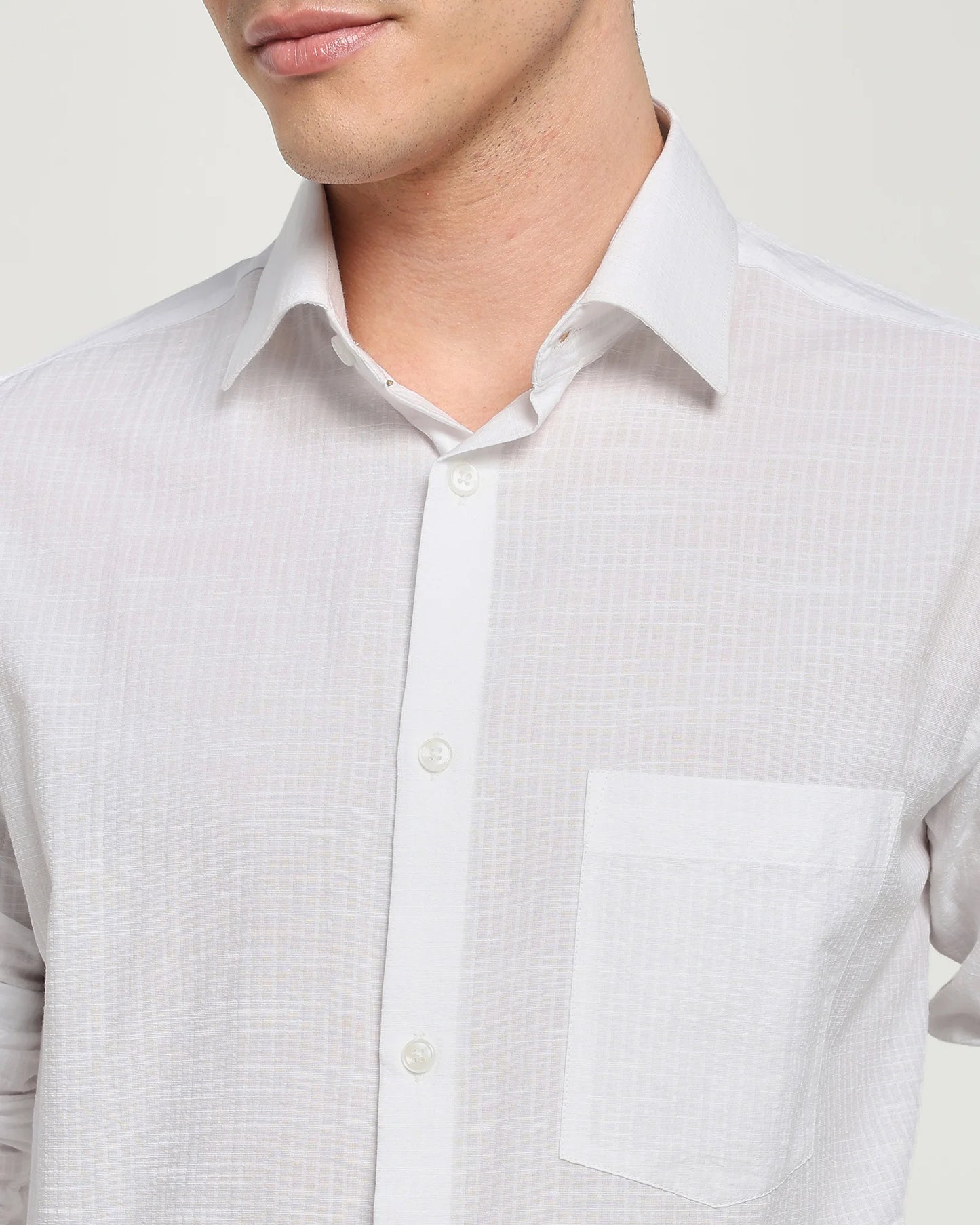 White Horizon Textured Shirt