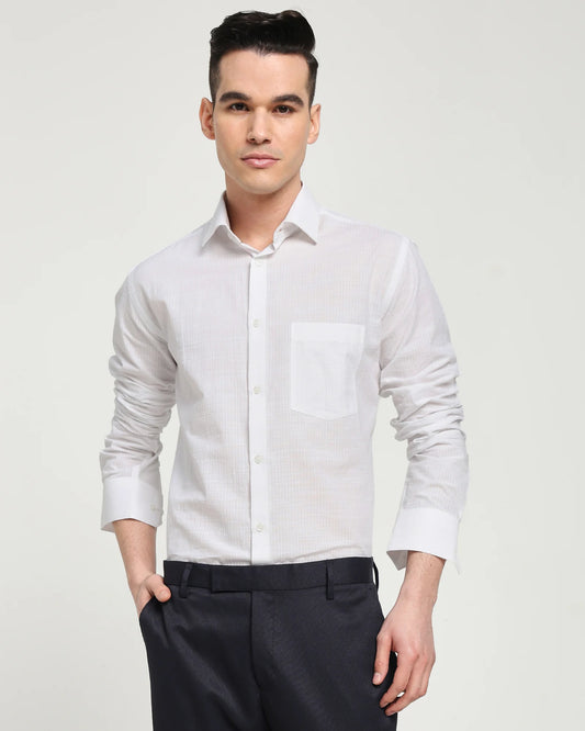 White Horizon Textured Shirt