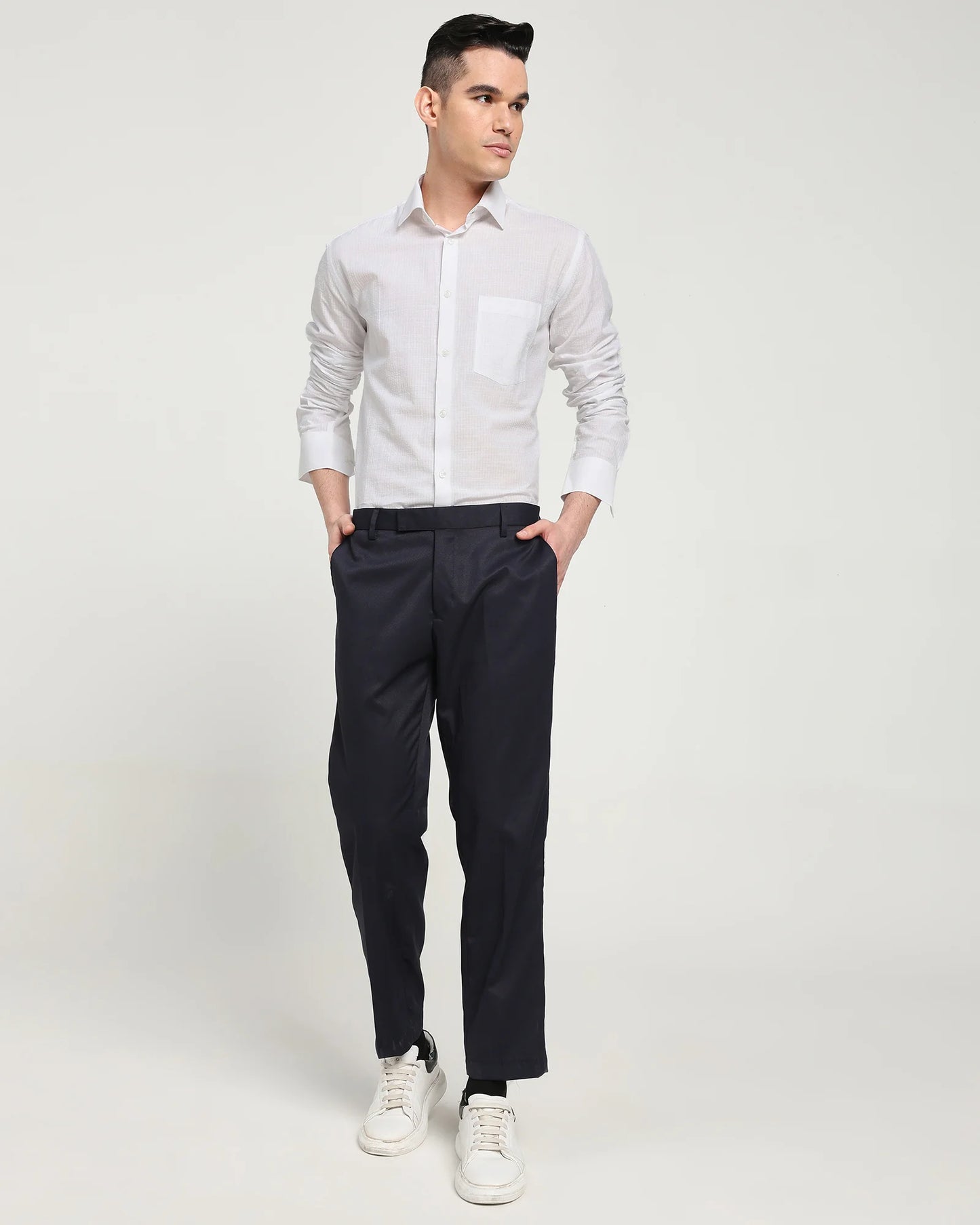 White Horizon Textured Shirt